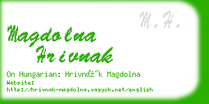 magdolna hrivnak business card